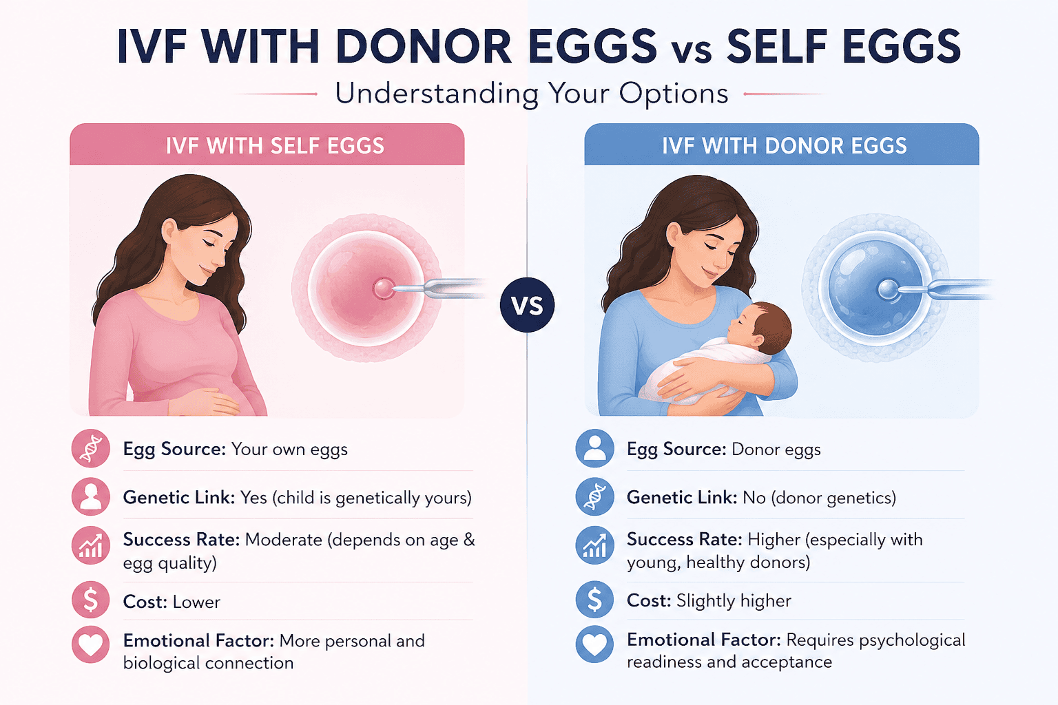 IVF with Donor Eggs vs Self Eggs